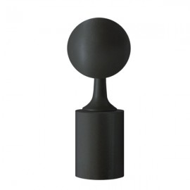 Tubeslider 28, 43mm Aluminium Ball and Plain Cap, Satin Black