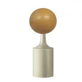 Tubeslider 28, 43mm Timber ball and Champagne, Aluminium Plain Cap