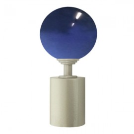 Tubeslider 28, 50mm Murano Glass Dark Blue Ball and Champagne, Aluminium Plain Cap
