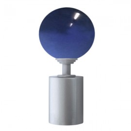 Tubeslider 28, 50mm Murano Glass Dark Blue Ball and Chrome, Aluminium Plain Cap 