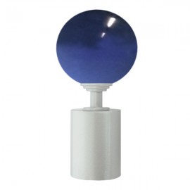 Tubeslider 28, 50mm Murano Glass Dark Blue Ball and Platypus, Aluminium Plain Cap