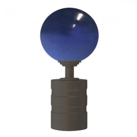 Tubeslider 28, 50mm Murano Glass Dark Blue Ball and Jamaican Chocolate, Aluminium Grooved Cap 