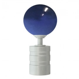 Tubeslider 28, 50mm Murano Glass Dark Blue Ball and Platypus, Aluminium Grooved Cap 