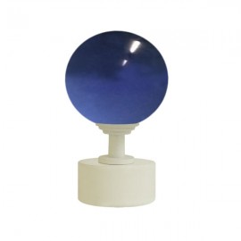 50mm Murano Glass, Dark Blue Ball with 35mm Cap and Step Neck in White Birch