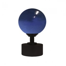 50mm Murano Glass, Dark Blue Ball with 35mm Cap and Step Neck in Iron Bark