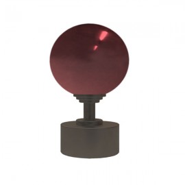 50mm Murano Glass, Dark Red Ball with 35mm Cap and Step Neck in Jamaican Chocolate