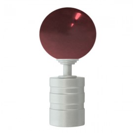 Tubeslider 28, 50mm Murano Glass Red Ball and Platypus, Aluminium Grooved Cap 