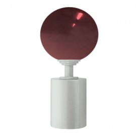 Tubeslider 28, 50mm Murano Glass Red Ball and Platypus, Aluminium Plain Cap