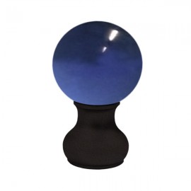 55mm Murano Glass, Dark Blue Ball with 28mm Iron Bark Neck