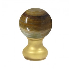 55mm Jade Ball with 35mm Neck in Gold         