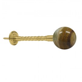 55mm Jade Ball with Gold Rope Stem