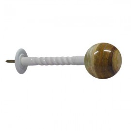 55mm Jade Ball with White Rope Stem