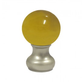 55mm Murano Glass, Amber Ball with 35mm Neck in Champagne