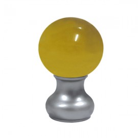 55mm Murano Glass, Amber Ball with 35mm Neck in Chrome