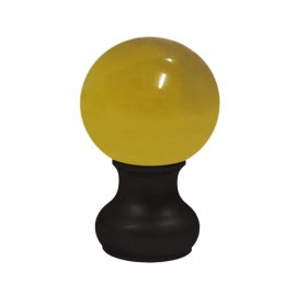 55mm Murano Glass, Amber Ball with 35mm Neck in Iron Bark