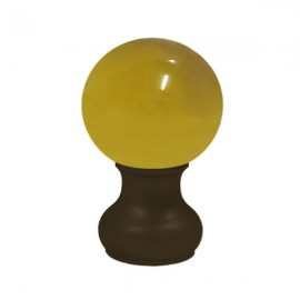 55mm Murano Glass, Amber Ball with 35mm Neck in Jamaican Chocolate