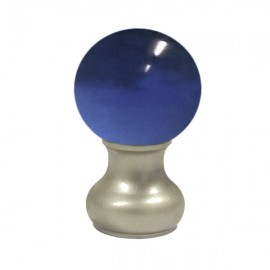 55mm Murano Glass, Dark Blue Ball with 35mm Neck in Champagne