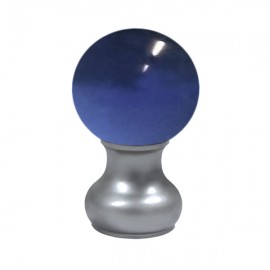 55mm Murano Glass, Dark Blue Ball with 35mm Neck in Chrome