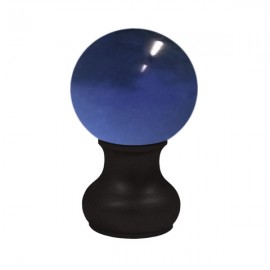 55mm Murano Glass, Dark Blue Ball with 35mm Neck in Iron Bark