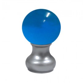 55mm Murano Glass, Light Blue Ball with 35mm Neck in Chrome