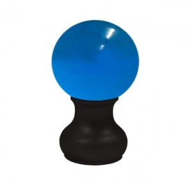 55mm Murano Glass, Light Blue Ball with 35mm Neck in Iron Bark