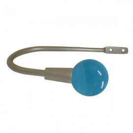 55mm Murano Glass Light Blue Ball with Champagne Hook
