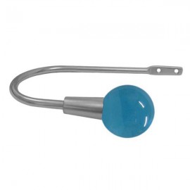 55mm Murano Glass Light Blue Ball with Chrome Hook