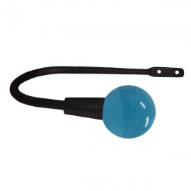 55mm Murano Glass Light Blue Ball with Iron Bark Hook