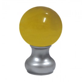 65mm Murano Glass, Amber Ball with 35mm Neck in Chrome