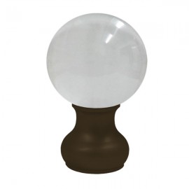 65mm Murano Glass, Clear Ball with 35mm Neck in Jamaican Chocolate