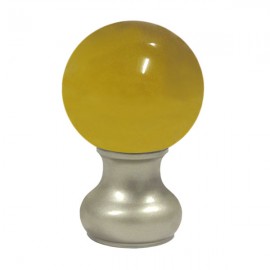 65mm Murano Glass, Amber Ball with 35mm Neck in Champagne