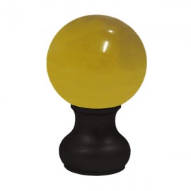 65mm Murano Glass, Amber Ball with 35mm Neck in Iron Bark