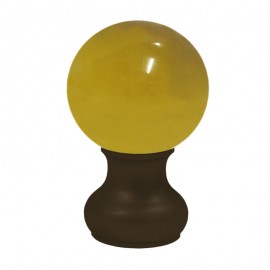 65mm Murano Glass, Amber Ball with 35mm Neck in Jamaican Chocolate