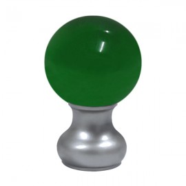 65mm Murano Glass, Green Ball with 35mm Neck in Chrome