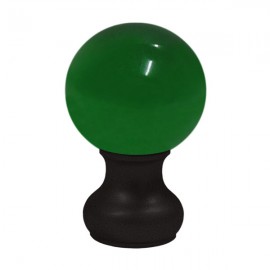 65mm Murano Glass, Green Ball with 35mm Neck in Iron Bark