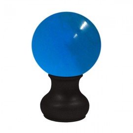65mm Murano Glass, Light Blue Ball with 35mm Neck in Iron Bark