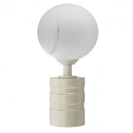 Tubeslider 28, 65mm Murano Glass, Satin Clear Tennis Ball and Champagne, Aluminium Grooved Cap 