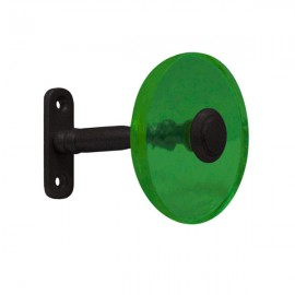 80mm Murano Glass Green Disc with Iron Bark Stem