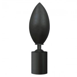 Tubeslider 28, Aluminium Cone and Plain Cap, Satin Black