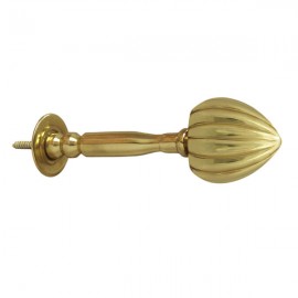 Fluted Acorn with Sculpted Stem, Gold