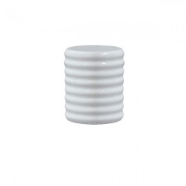 25mm Grooved Cap, White