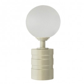 Tubeslider 28, 50mm Bohemian Glass Frosted Ball and Champagne, Aluminium Grooved Cap