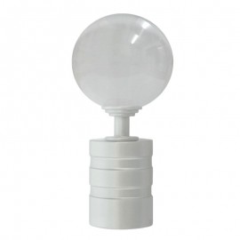 Tubeslider 28, 50mm Bohemian Glass Clear Ball and Platypus, Aluminium Grooved Cap
