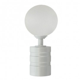 Tubeslider 28, 50mm Bohemian Glass Frosted Ball and Platypus, Aluminium Grooved Cap