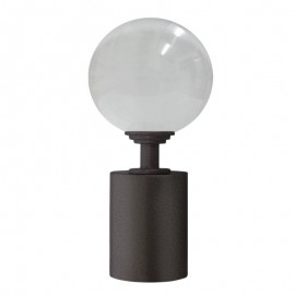 Tubeslider 28, 50mm Bohemian Glass, Clear Ball and Iron Bark, Aluminium Plain Cap