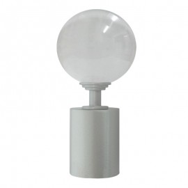 Tubeslider 28, 50mm Bohemian Glass, Clear Ball and Platypus, Aluminium Plain Cap