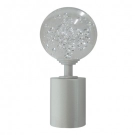 Tubeslider 28, 50mm Bohemian Glass Clear Bubble Ball and Platypus, Aluminium Plain Cap