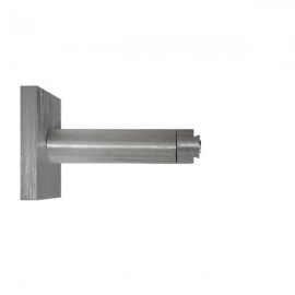 Single Bracket with Small Square Base 70mm Projection Silver