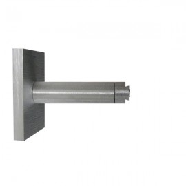 Single Bracket with Large Square Base 70mm Projection Silver