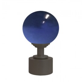 Tubeslider 25, Dark Blue Murano Glass Ball with Jamaican Chocolate cap and